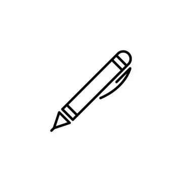 Web line icon. Pen black on white background Stock Illustration