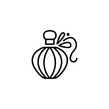 Web line icon. Perfume black on white background Stock Illustration