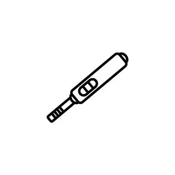 Web line icon. Pregnancy test. black on white background Stock Illustration