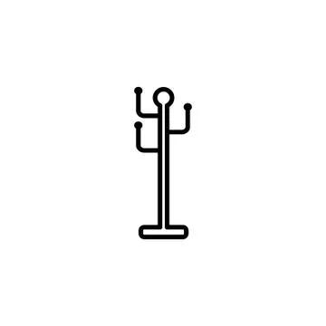 Web line icon. Rack, hanger. black on white background Stock Illustration