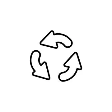 Web line icon. Refresh; three circular arrows Stock Illustration
