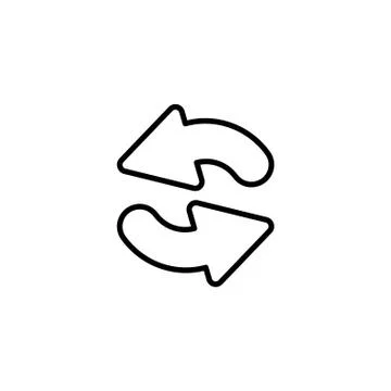 Web line icon. Refresh; two circular arrows Stock Illustration