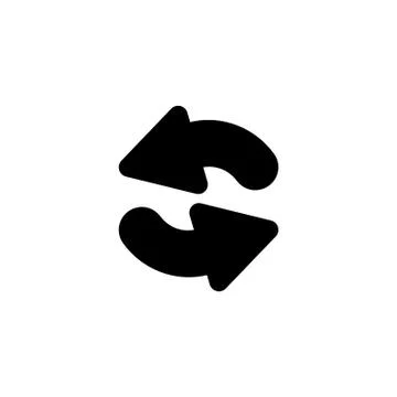 Web line icon. Refresh; two circular arrows Stock Illustration