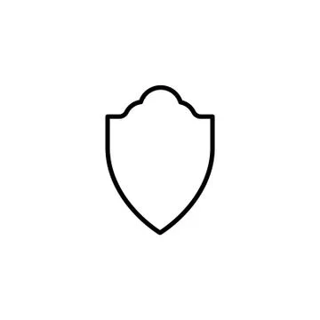 Web line icon. Shield. black on white background Stock Illustration