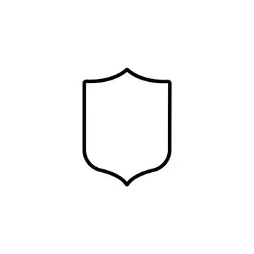 Web line icon. Shield. black on white background Stock Illustration