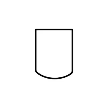 Web line icon. Shield. black on white background Stock Illustration