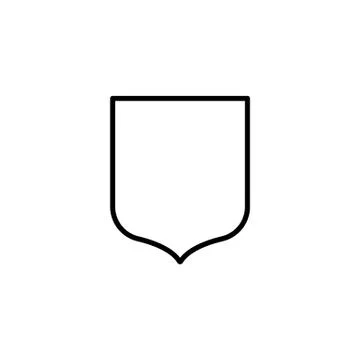 Web line icon. Shield. black on white background Stock Illustration