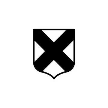 Web line icon. Shield. black on white background Stock Illustration