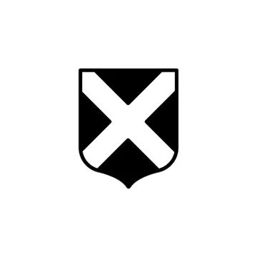 Web line icon. Shield. black on white background Stock Illustration