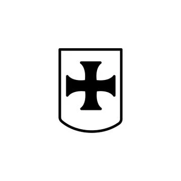 Web line icon. Shield. black on white background Illustrazione stock