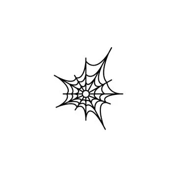 Web line icon. Spiderweb, web icon black on white background Stock Illustration