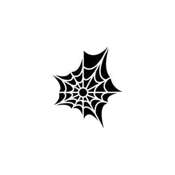 Web line icon. Spiderweb, web icon black on white background Stock Illustration