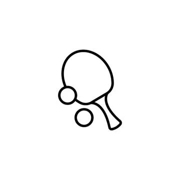 Web line icon. Table tennis black on white background Stock Illustration