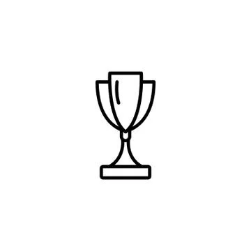 Web line icon. Trophy cup black on white background Stock Illustration