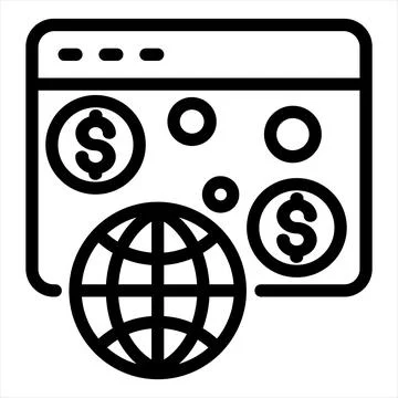 Web line icon vector illustration isolated on white background Stock Illustration