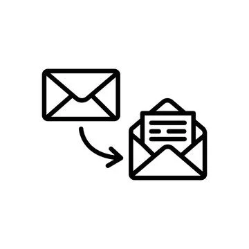 Web line icon. View Post, message. Mail letter line icon pattern banner. Stock Illustration