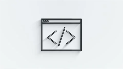 Web line shadow icon. Business. Email icon. Outline web icon. Motion graphics. Stockbeeldmateriaal 153864495