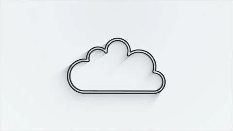 Web line shadow icon. Business. Email icon. Outline web icon. Motion graphics. Vídeo Stock 153866704