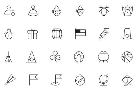 Web Line UI Icons Stock Illustration