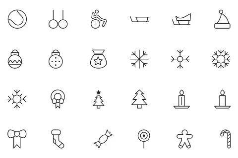 Web Line UI Icons Pack Stock Illustration