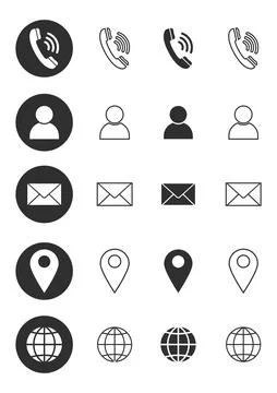 Web Linear Icons Set. Outline Web Illustration Stock Illustration