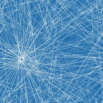 Web Lined Pattern with Nodes Illustrazione stock