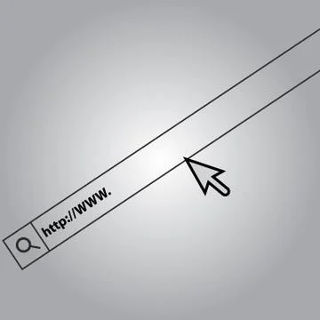 Web link background. Search window in browser Illustration