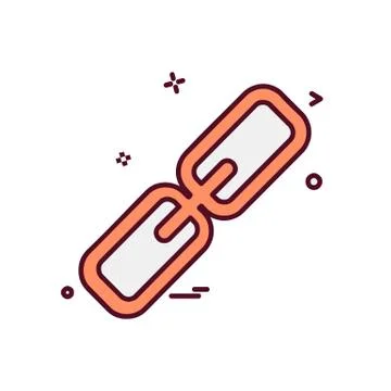 Web link icon design vector Stock Illustration