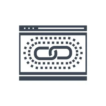 Web Link Optimization Vector Glyph Icon 스톡 일러스트