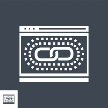 Web Link Optimization Vector Glyph Icon Stock Illustration