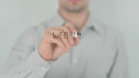 Web Link Optimization, Writing on Transparent Screen Vidéo 156790991