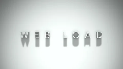 Web load 3D title animation with shadows on a white background Stock Footage 297217249