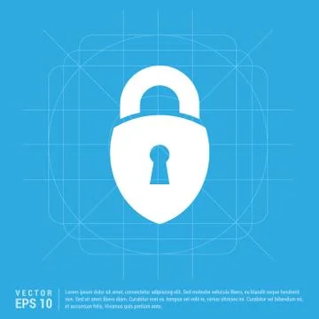 Web Lock Icon Illustrazione stock