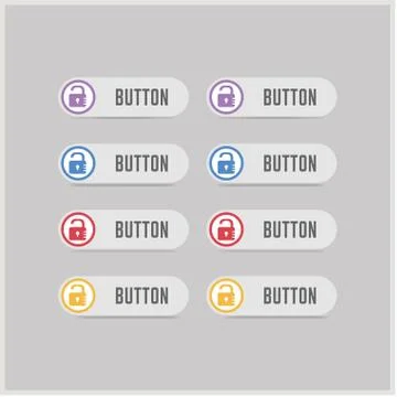 Web Lock Icon Stock Illustration