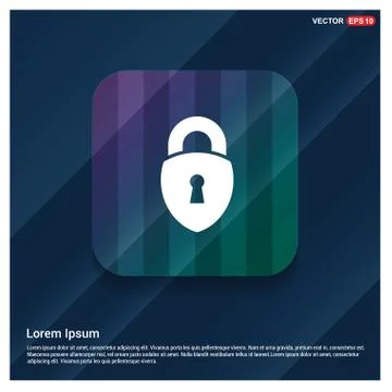 Web Lock Icon Stock Illustration