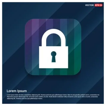 Web Lock Icon Stock Illustration