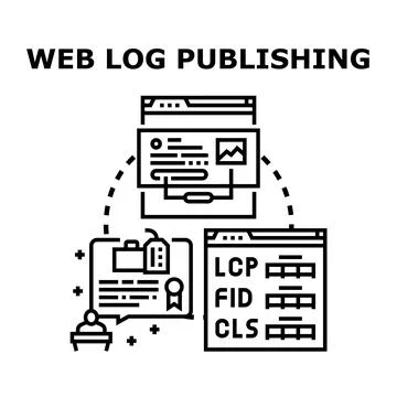 Web log publishing digital content creation concept イラスト素材