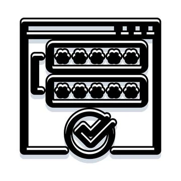 Web login form with secure password authentication Stock Illustration