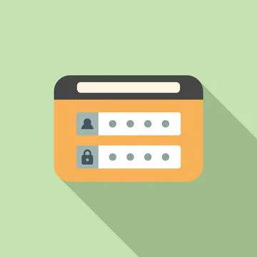 Web login icon flat vector. Internet interface イラスト素材