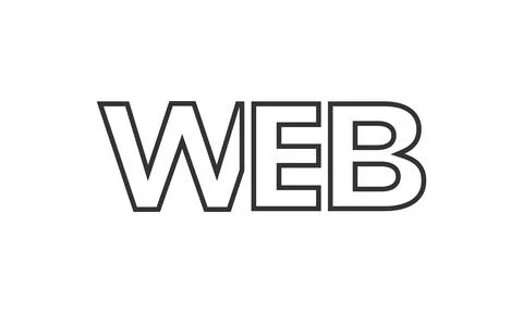 WEB logo design template with strong and modern bold text. Initial based ve.. 库存插图