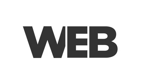 WEB logo design template with strong and modern bold text. Initial based ve.. Stock Illustration
