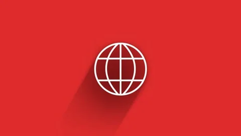 Web long shadow icon. Business. Email icon. Outline web icon. Motion graphics. Видео 153795708