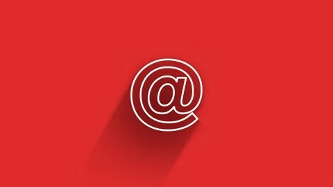 Web long shadow icon. Business. Email icon. Outline web icon. Motion graphics. Stockbeeldmateriaal 153796828