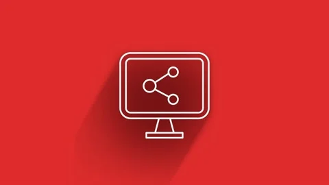 Web long shadow icon. Business. Email icon. Outline web icon. Motion graphics. Vidéo 153801566
