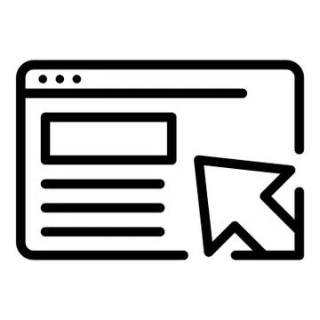 Web loyalty program icon, outline style Illustrazione stock