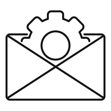 Web mail backlink strategy icon, outline style Illustrazione stock