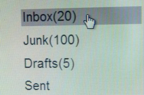 Web mail page Stock Photos