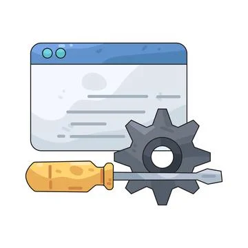 Web Maintenance illustration Stock Illustration