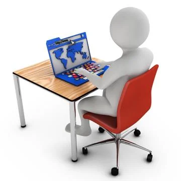 Web man Stock-Illustration