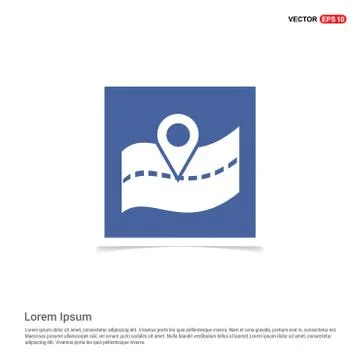 Web Map pointer - Blue photo Frame Stockillustratie